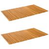 vidaXL Badematte 2 stk. Naturlig 100 x 60 cm Solid akasietre
