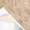 vidaXL Faux Skinnmatte Tafalla Beige 200 x 280 cm Polyester