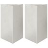 vidaXL Plantekasser 2 stk trekantet 50x43x75 cm rustfritt st&aring;l
