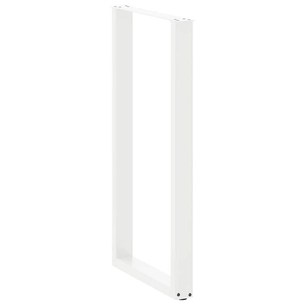 vidaXL Barbordben U-formet 2 stk hvit 60 x (110-111) cm st&aring;l