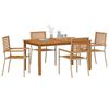 vidaXL Hage Spisegruppe 5 pcs Beige Poly rattan