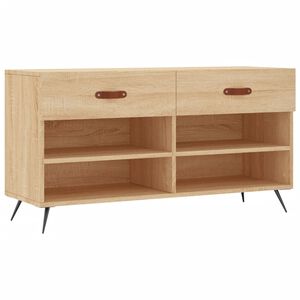 vidaXL Skoskap sonoma eik 102x35x55 cm konstruert tre