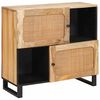 vidaXL Serviesskap Brun 80 x 33 x 75 cm Massiv mango tre