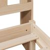 vidaXL Seng med bokhylle uten madrass 135x190 cm heltre furu