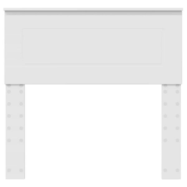 vidaXL Hodegavl med hodegjerde Hvit 90 cm Konstruert tre