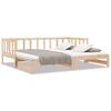 vidaXL Uttrekkbar dagseng 2x(90x200) cm heltre furu