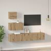 vidaXL TV-benksett Veggmontert 4 pcs Artisan Eik Konstruert tre