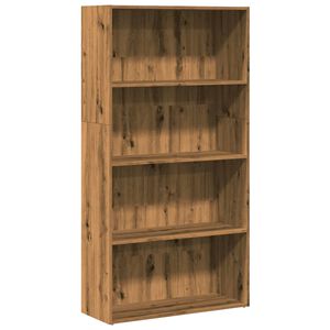 vidaXL Bokhylle artisan eik 80x30x152 cm konstruert tre