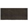 vidaXL Bordplate mørkebrun 140x60x(2-6) cm behandlet heltre eik