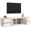 vidaXL TV-benk hvit 176x37x47,5 cm heltre furu