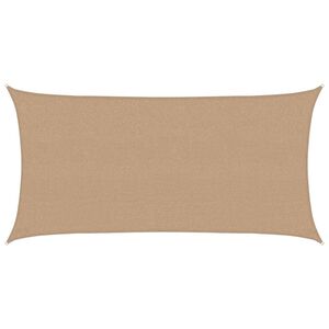 vidaXL Solseil 160 g/m&sup2; gr&aring;brun 2,5x5 m HDPE