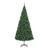 vidaXL Forh&aring;ndsbelyst kunstig juletre med kulesett 500 cm gr&oslash;nn