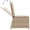 vidaXL Hagebenk med pute Beige Poly rattan