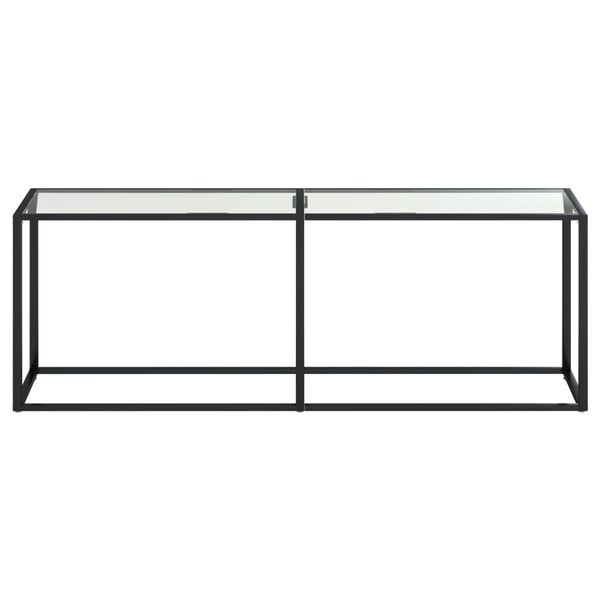 vidaXL Konsollbord gjennomsiktig 220x35x75,5 cm herdet glass