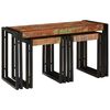 vidaXL Nesting Bord 3 stk. Brun og svart 82 x 40 x 45 cm