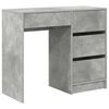 vidaXL Skrivebord Betonggr&aring; Konstruert tre 90 x 37,5 x 75 cm