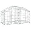 vidaXL Gabionkurv buet 100x50x40/60 cm galvanisert jern