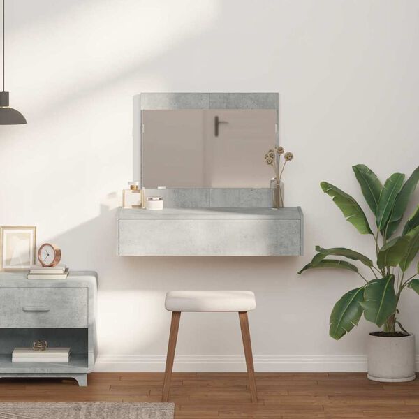 vidaXL Sminkebord med skuff Grå 83 x 40 x 70 cm Konstruert tre