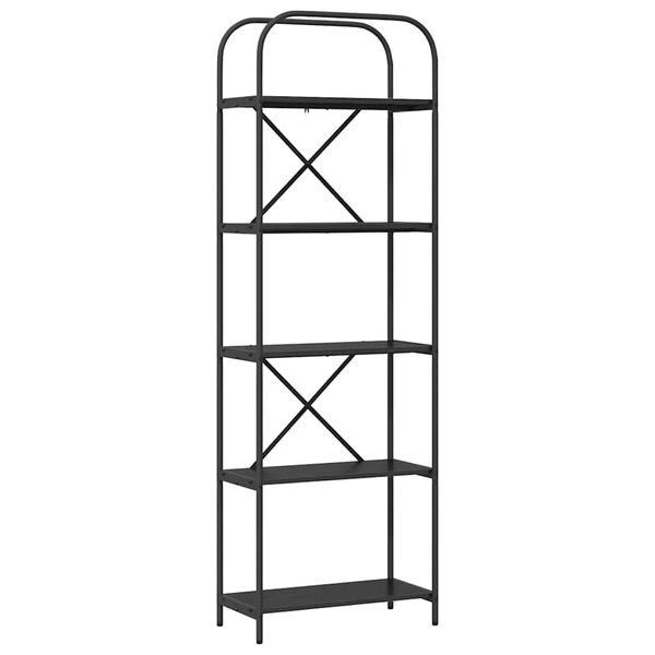 vidaXL Bokhylle Svart Eik 60 x 30 x 183 cm Konstruert tre