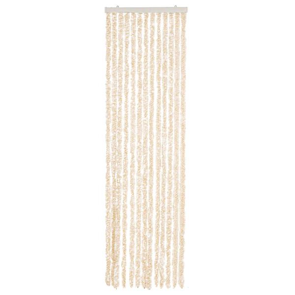 vidaXL Fluegardin beige og hvit 56x200 cm chenille