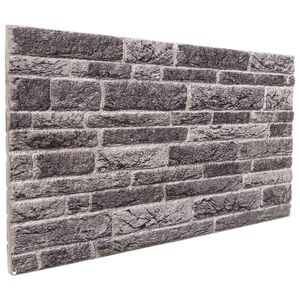 vidaXL Veggpaneler 10 stk. 100 x 50 cm Antrasitt EPS Skum