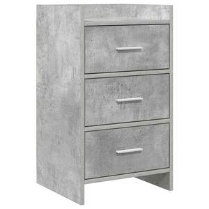 vidaXL Nattbord Betonggr&aring; 40 x 36 x 70 cm Konstruert tre