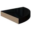 vidaXL Flytende vegghyller 4 stk h&oslash;yglans svart 25x25x3,8 cm MDF