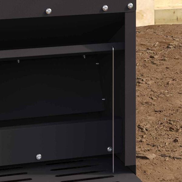 vidaXL Kylling Trampefr&oslash; Svart 25 x 42 x 40 cm Kaldvalsget St&aring;l