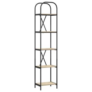 vidaXL Bokhylle 5 niv&aring;er 40 x 30 x 183 cm Konstruert tre Sonoma eik