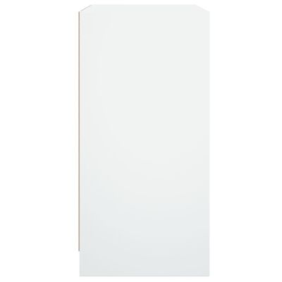 vidaXL Sideskap med glassdører hvit 68x37x75,5 cm