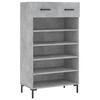 vidaXL Skohylle betonggr&aring; 60x35x105 cm konstruert tre