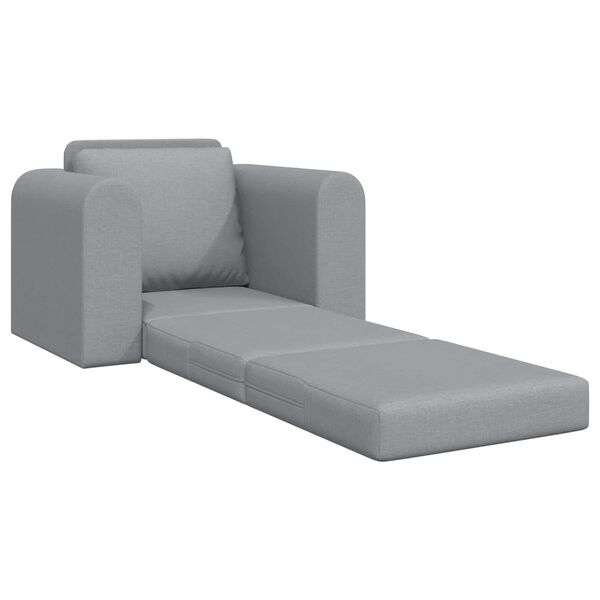 vidaXL Sammenleggbar Sofa seng Lysegr&aring; 98 x 71 x 83 cm stoff
