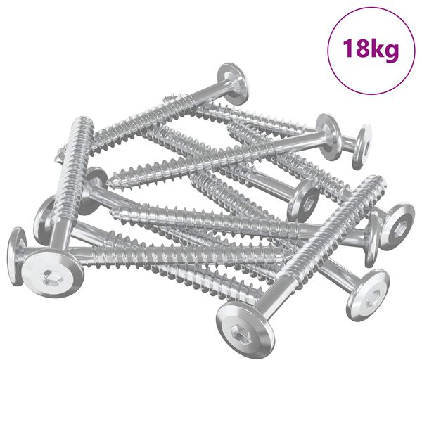vidaXL Trefester 1350 pcs s&oslash;lv St&aring;l