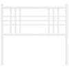 vidaXL Utskiftbar sengegavl i metall hvit 107 cm