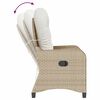 vidaXL Reclinerstol Beige 56 x 66 x 95cm polyrotting