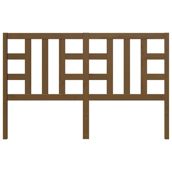 vidaXL Sengegavl honningbrun 146x4x100 cm heltre furu