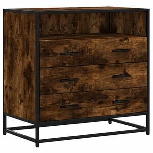 vidaXL Kommode r&oslash;kt eik 70x41x70 cm konstruert tre
