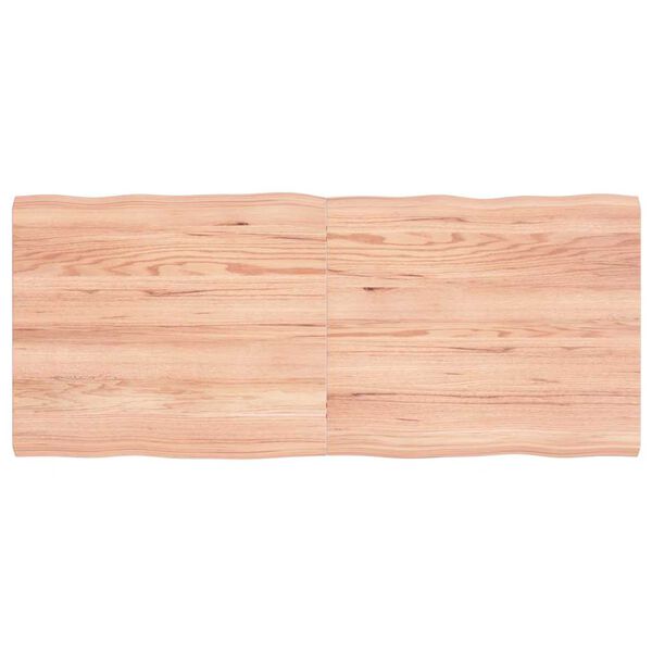 vidaXL Bordplate lysebrun 140x60x(2-4)cm behandlet heltre naturlig