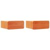 vidaXL Nattbord 2 pcs Vokset Brun 39 x 34 x 16,5 cm Heltre furu