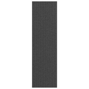 vidaXL D&oslash;rmatte Stripe Svart og Gr&aring; 115x400 cm