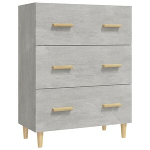 vidaXL Skjenk betonggr&aring; 70x34x90 cm konstruert tre