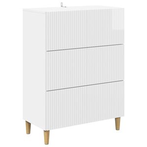 vidaXL Skuffeskap 66 x 34,5 x 90 cm Konstruert tre H&oslash;gglans hvit