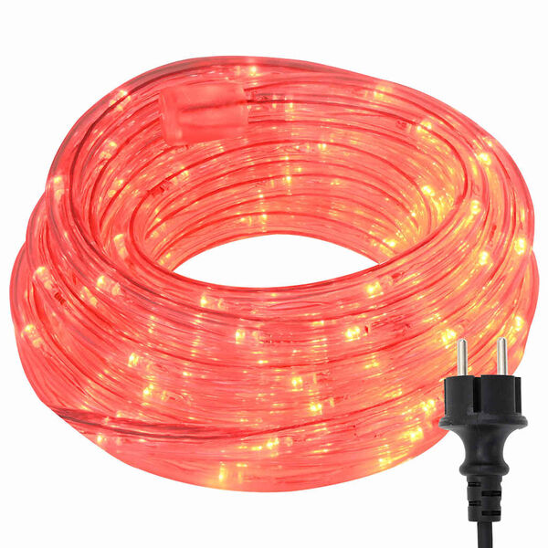 vidaXL Lyskabel med 2400 LED Rød 100 m PVC