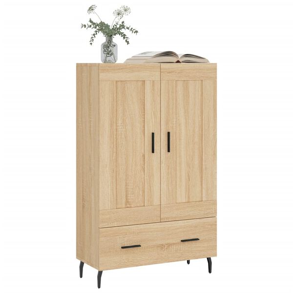 vidaXL Highboard sonoma eik 69,5x31x115 cm konstruert tre