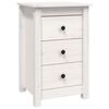 vidaXL Nattbord hvit 40x35x61,5 cm heltre furu