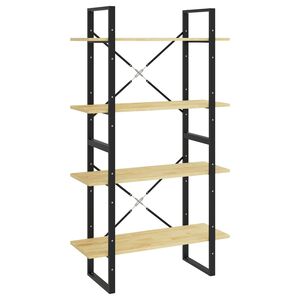 vidaXL Bokhylle 4 niv&aring;er 80x30x140 cm heltre furu