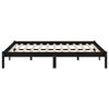 vidaXL Sengeramme svart heltre furu 200x200 cm
