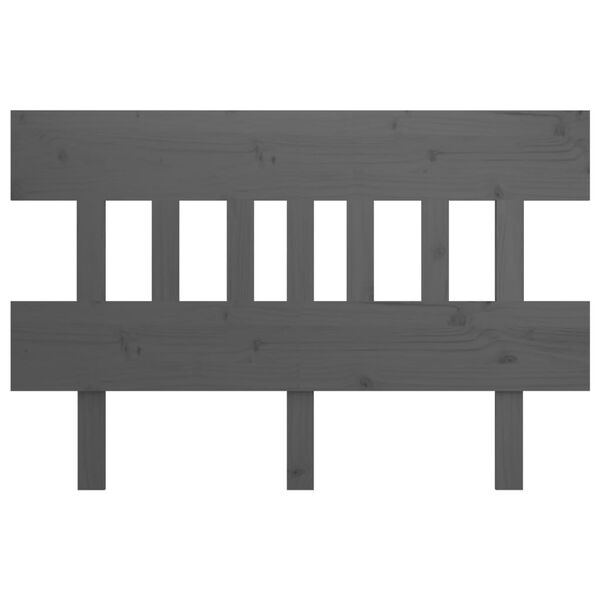 vidaXL Sengegavl grå 183,5x3x81 cm heltre furu