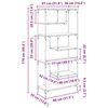 vidaXL Bokhylle Gammelt tre 81 x 36 x 176 cm Konstruert tre