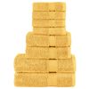 vidaXL Premium h&aring;ndklesett 8 deler SOLUND gull 600 g/m2